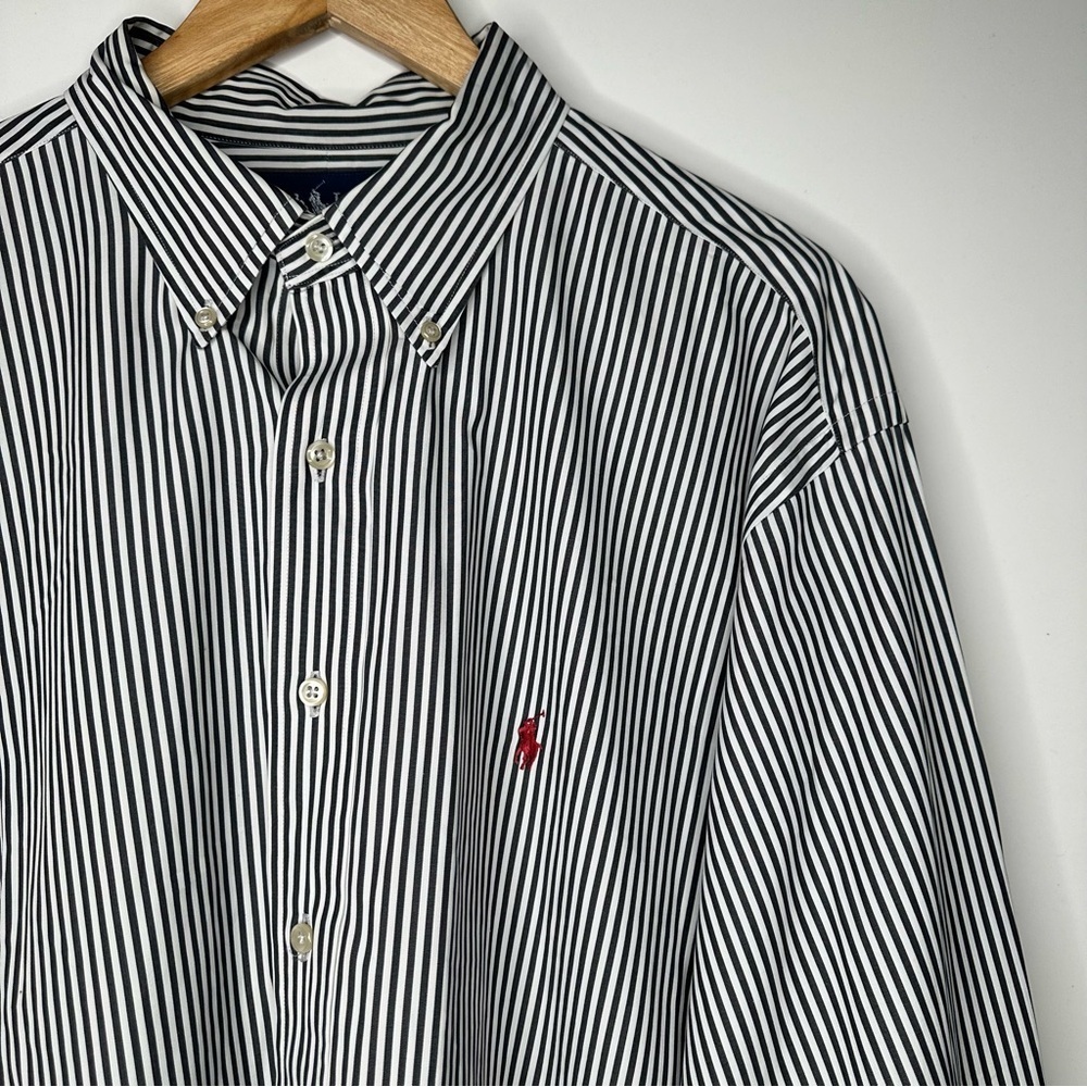 Ralph Lauren Classic Fit Pinstripe Button Down Shirt Size XL